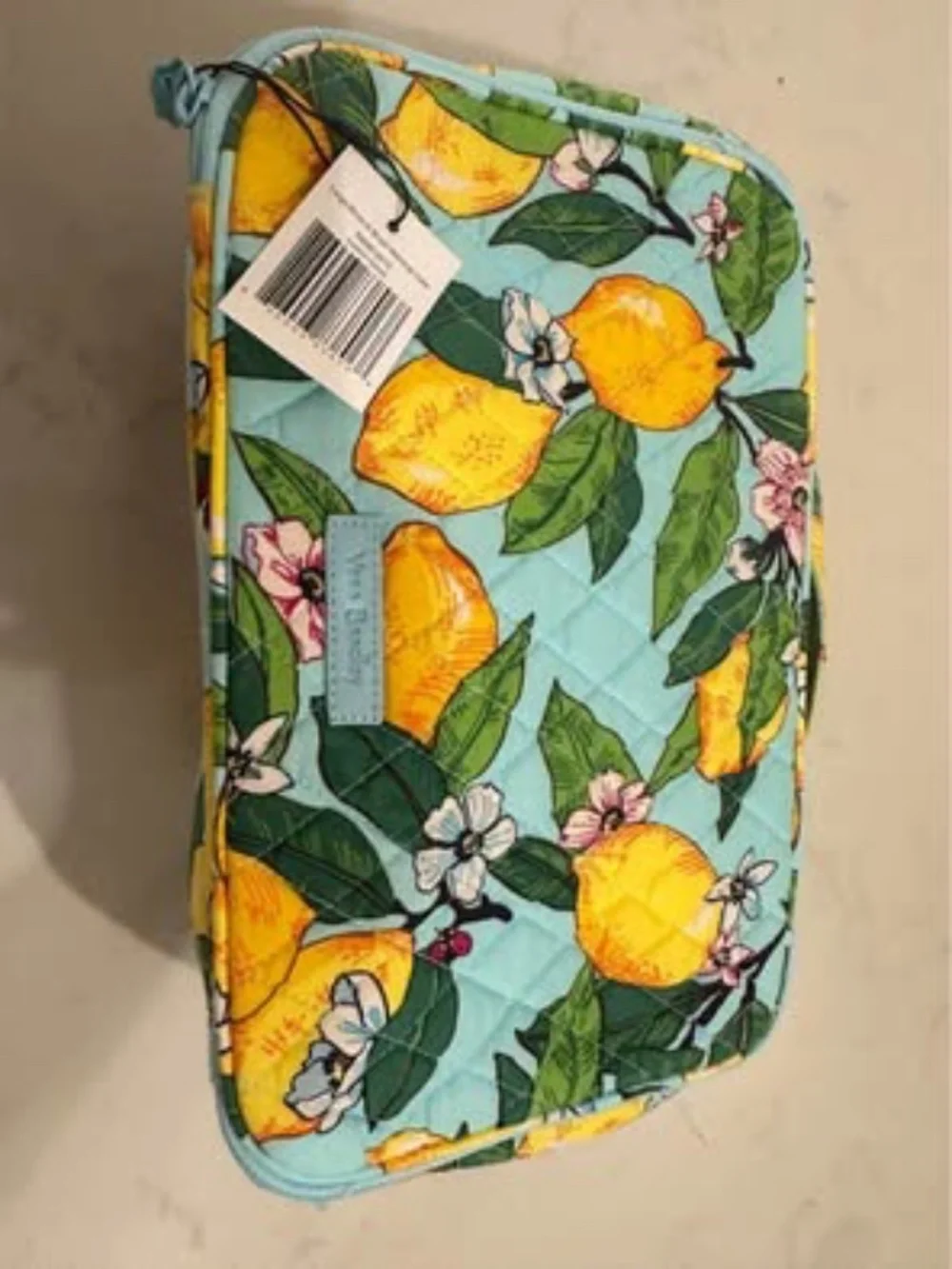 Vera Bradley Large Blush & Brush Makeup Case in Lemon Grove